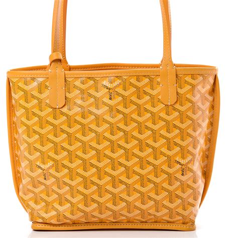 goyard mini tote yellow|authentic Goyard anjou mini black.